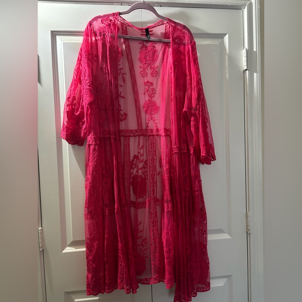 Lane Bryant Vibrant Pink cover up